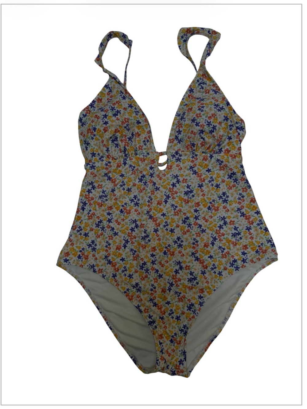SHADE & SHORE Women’s One-Piece Swimsuit - Yellow Multicolor Size XL (16)